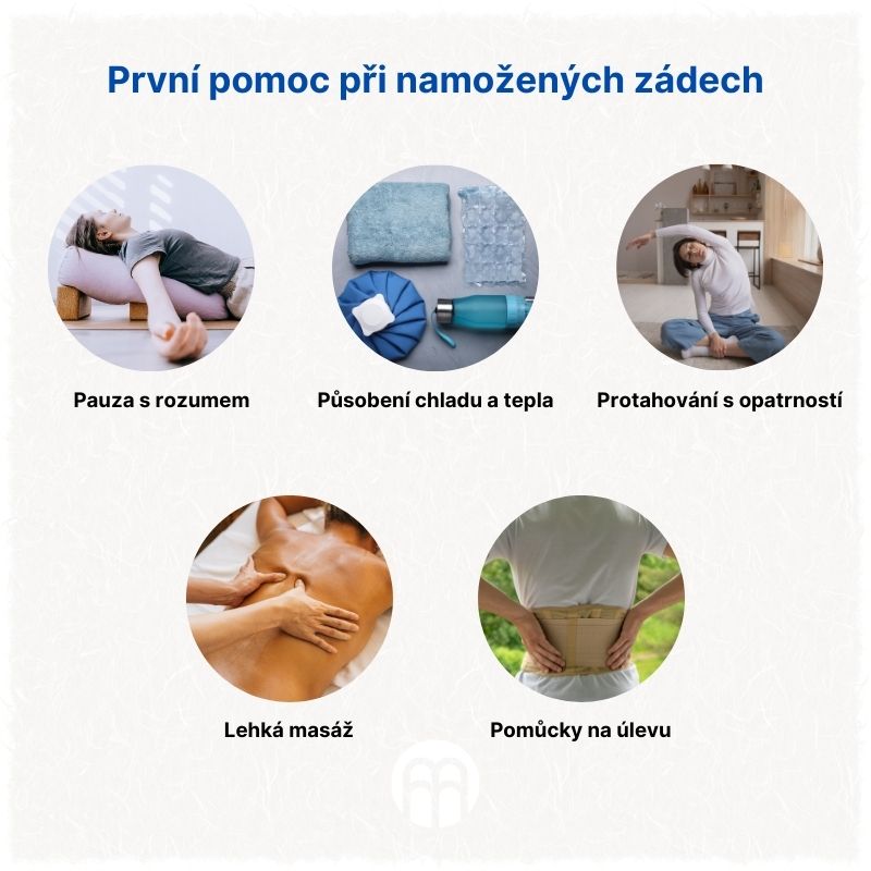 První pomoc při namožených zádech